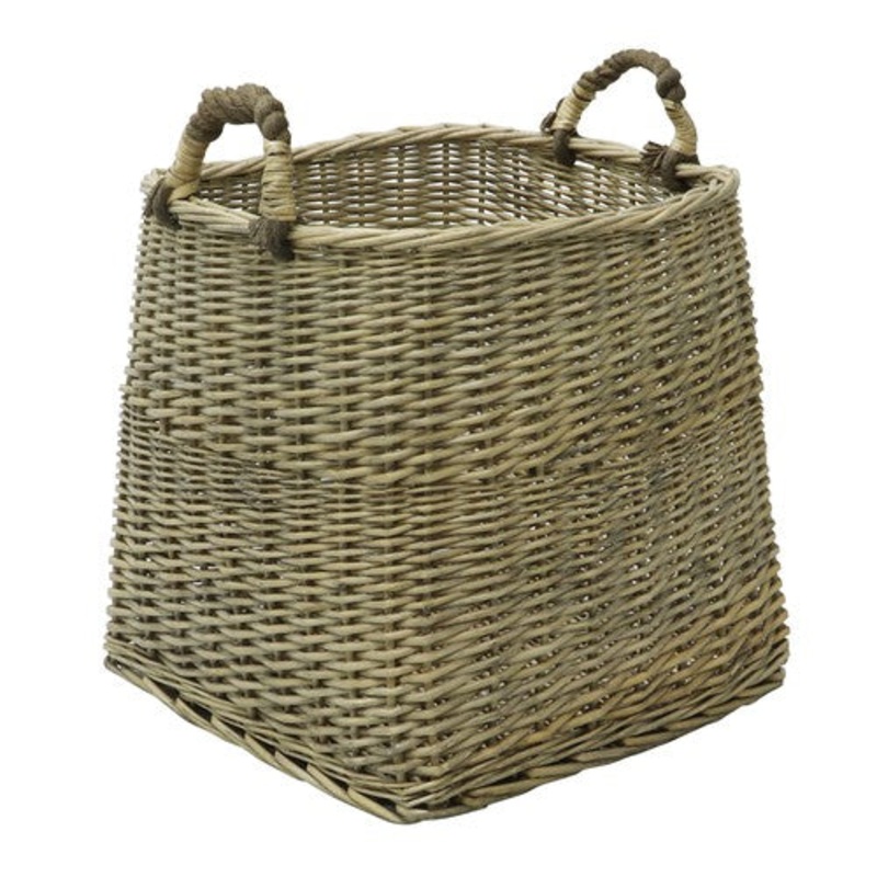 Stylish Willow Log Basket – Antique Wash | Perfect for Home Decor.