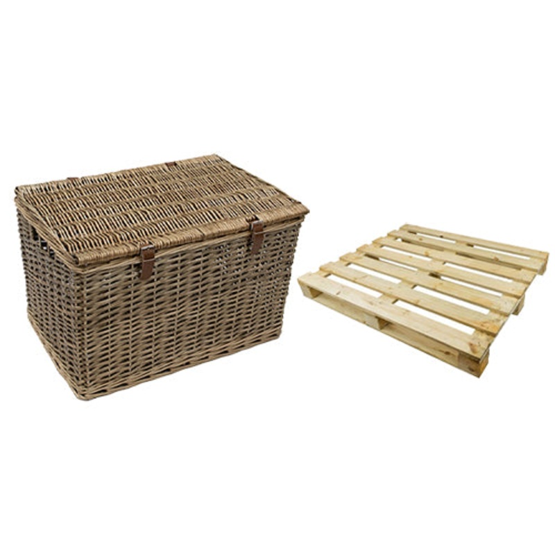 X-Large Wicker Hamper – Pallet: Spacious Storage Solution.