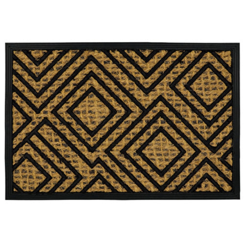 Alba Woven Rubber Tuffscrape Mat – Diamond Design | 40x60cm | Durable & Stylish.
