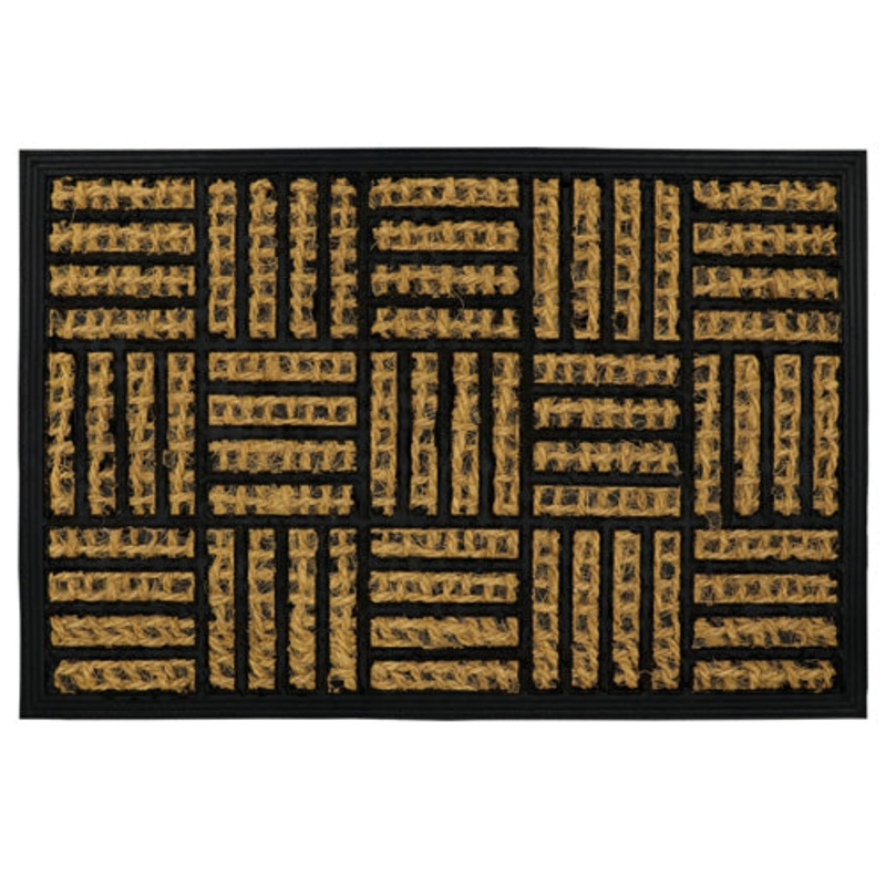 Durable Alba Woven Rubber Tuffscrape Mat – Squares 40x60cm | Shop the Perfect Entryway Solution.