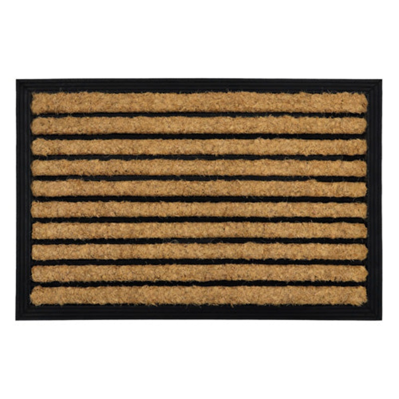 Tuffscrape Coir Mat – Lines Pattern | Durable 40x60cm Welcome Mat.