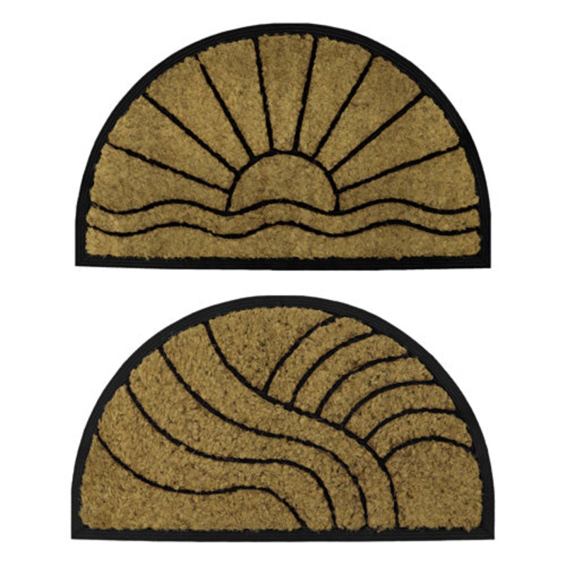 Upgrade Your Entryway with Comfort Halfmoon Tuffscrape Mat – Assorted 40x70cm.