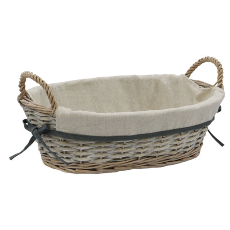 Arianna Oval Willow Storage Basket – Antique Wash | Organize Stylishly.