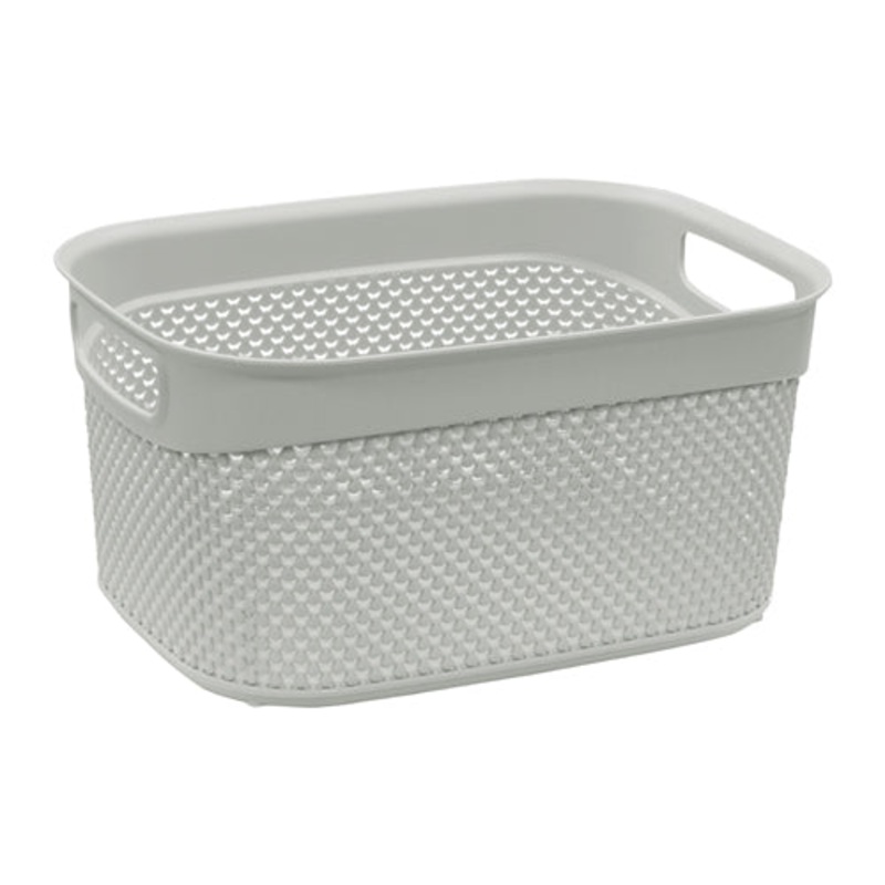 Droplette 9L Storage Basket in Ice Grey | Organize with Style,