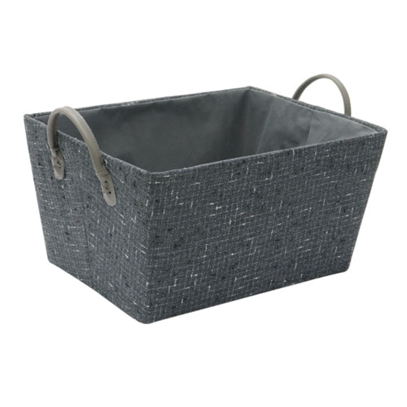Organize in Style with Shadow Rectangular Fabric Storage Basket.