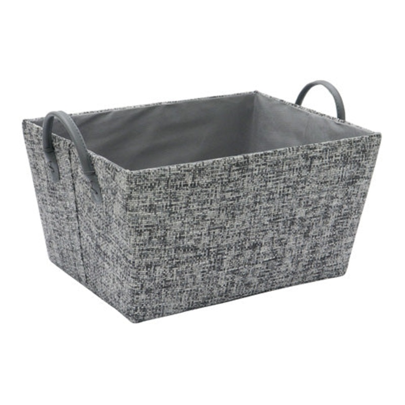 Stylish Urban Rectangular Paper Storage Basket with PU Handles | Organize in Style.
