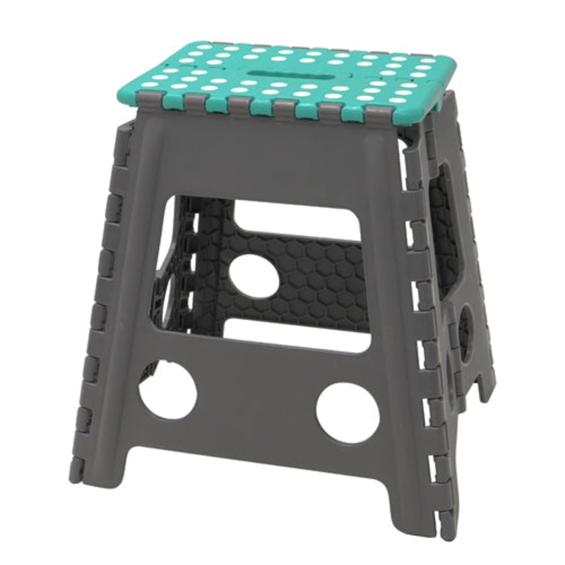 Turquoise Large Folding Step Stool – Convenient & Portable.