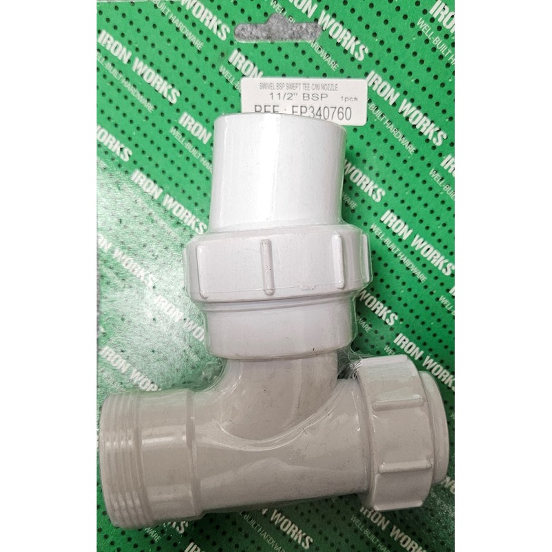 4641 FP340760 1.1/2 Swivel BSP Swept Tee with Nozzle – High-Quality Hydraulic Fitting