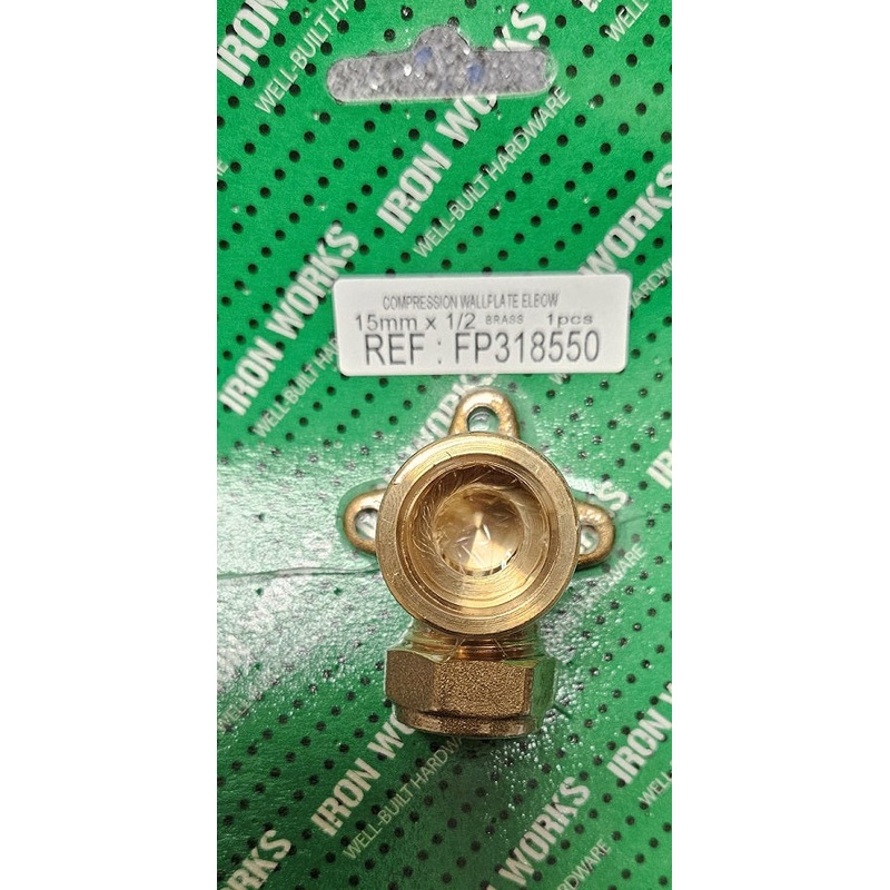 5006 – FP318550 – 15mm x 1/2 Compact Compression Wallplate Elbow