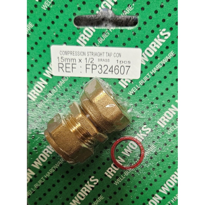 5037 FP324607: 15MM x 1/2 Compression Straight Tap Connector