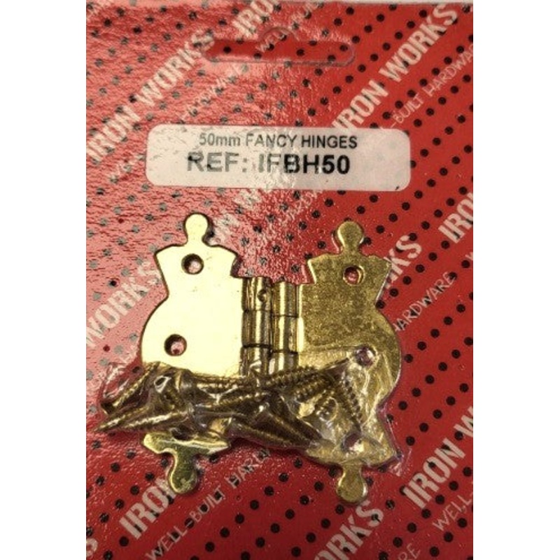 50mm Brassed Fancy Butterfly Hinge