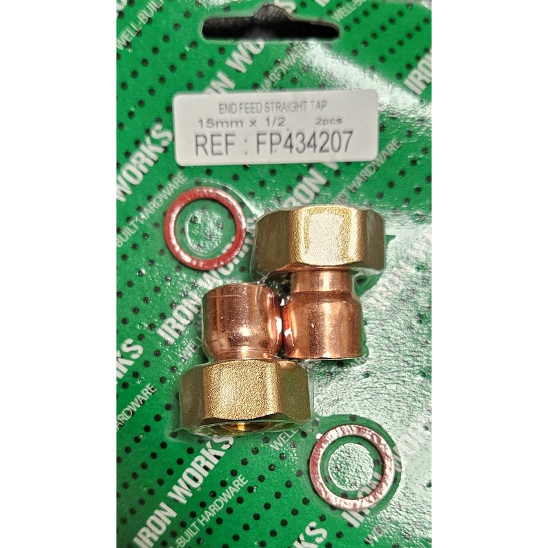 5204 – FP434207 – 15mm x 1/2 End Feed Straight Tap Connector
