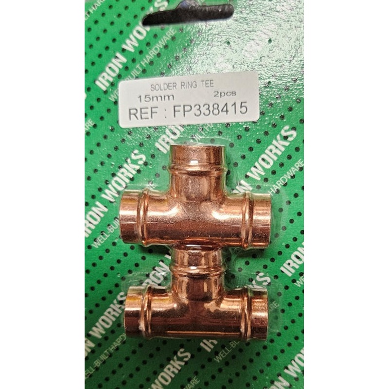 5310 – FP338415 – 15mm Solder Ring Tee Premium Plumbing Fittings