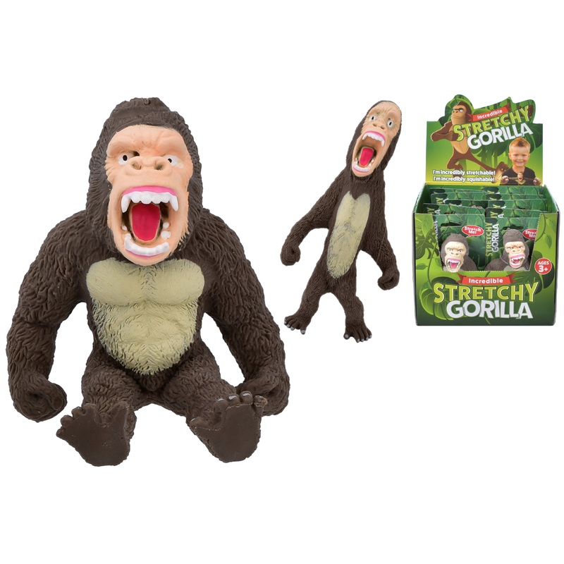 Unique Stretchy Gorilla On Tie Card: Quirky Gift in Display Box
