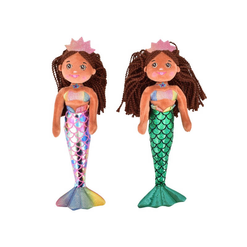 35cm Plush Mermaid Dolls – 2 Assorted Colors | Adorable Toys for Kids
