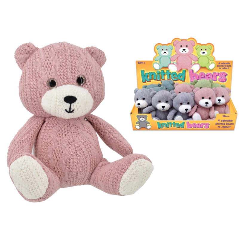 Adorable 14cm Knitted Bear in Display Box | Perfect Gift for All Ages