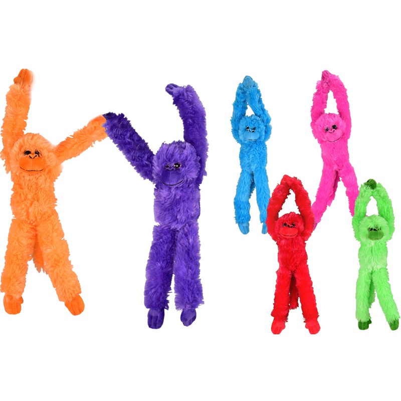 Adorable 42cm Plush Hanging Monkeys – Set of 6 Assorted