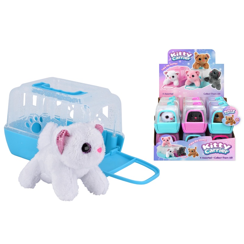 Adorable Plush Cat in Carry Case & Display Box
