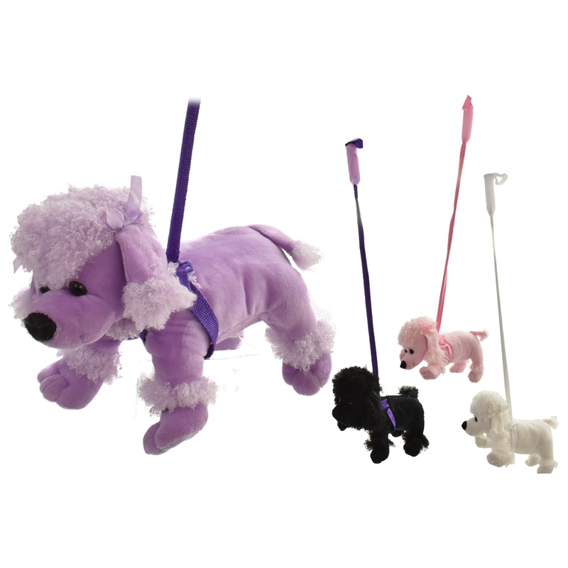 Adorable Plush Poodle On Stiff Lead – Perfect Pet Accessory