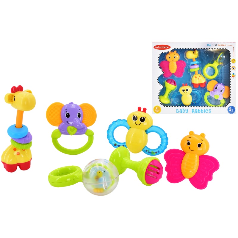 Explore Our Adorable Baby Rattles 6pc Set – Perfect for 3 Months and Up