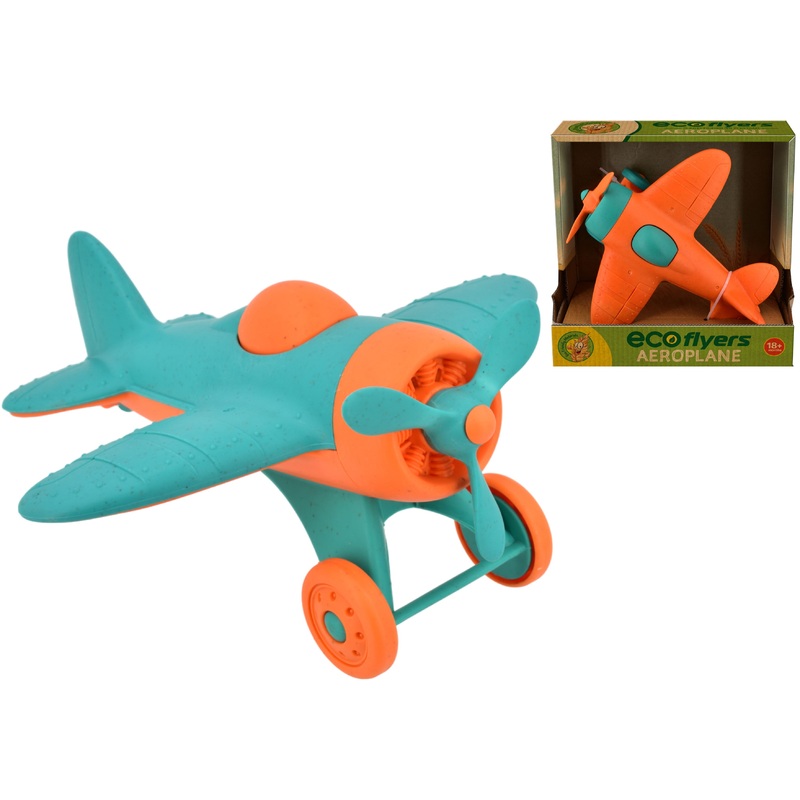 Sustainable: Eco-Friendly Bio Plastic Plane 18cm in Open Touch Box