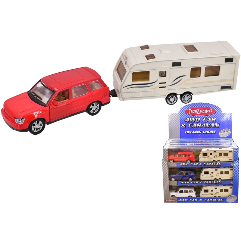 1:40 Scale D/C & Plastic 4WD Car & Caravan | Toy Collection