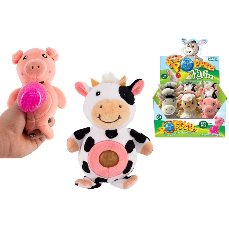 Plush Bellies Farm Animals in Display Box | Delightful Soft Toys for Kids
