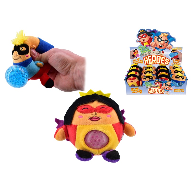 Plush Jelly Squeezers: Super Heroes | Fun and Squeezy Toys for Kids