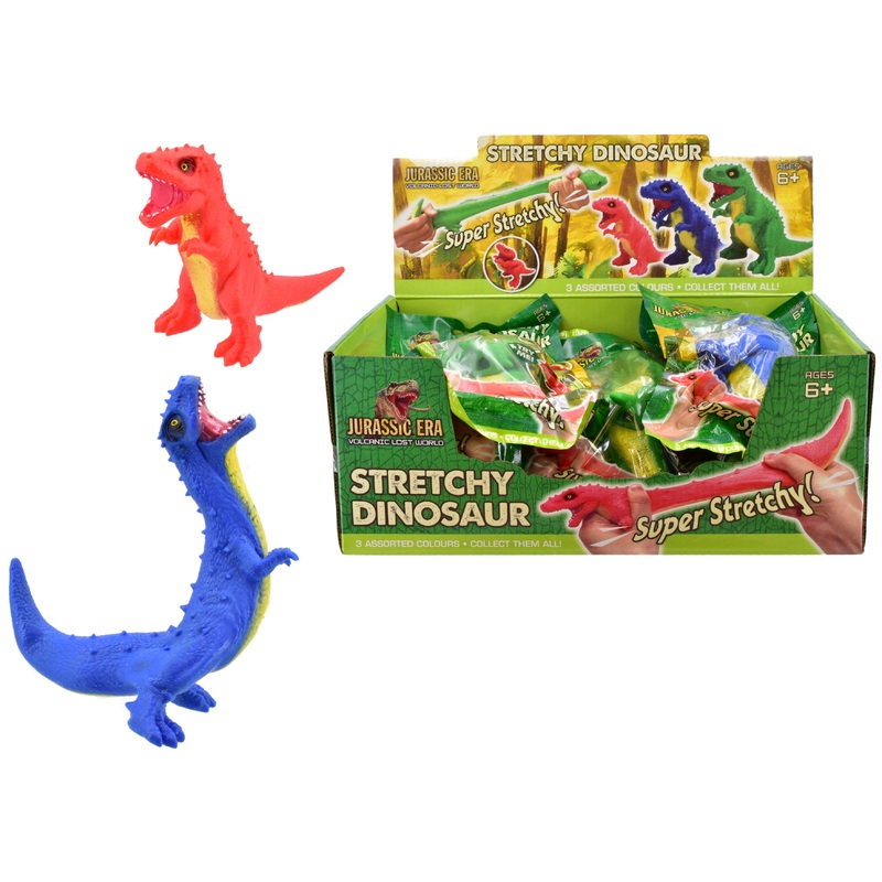 Stretchy Dinosaur Toys in Display Boxes | Fun & Colorful Figures for Kids