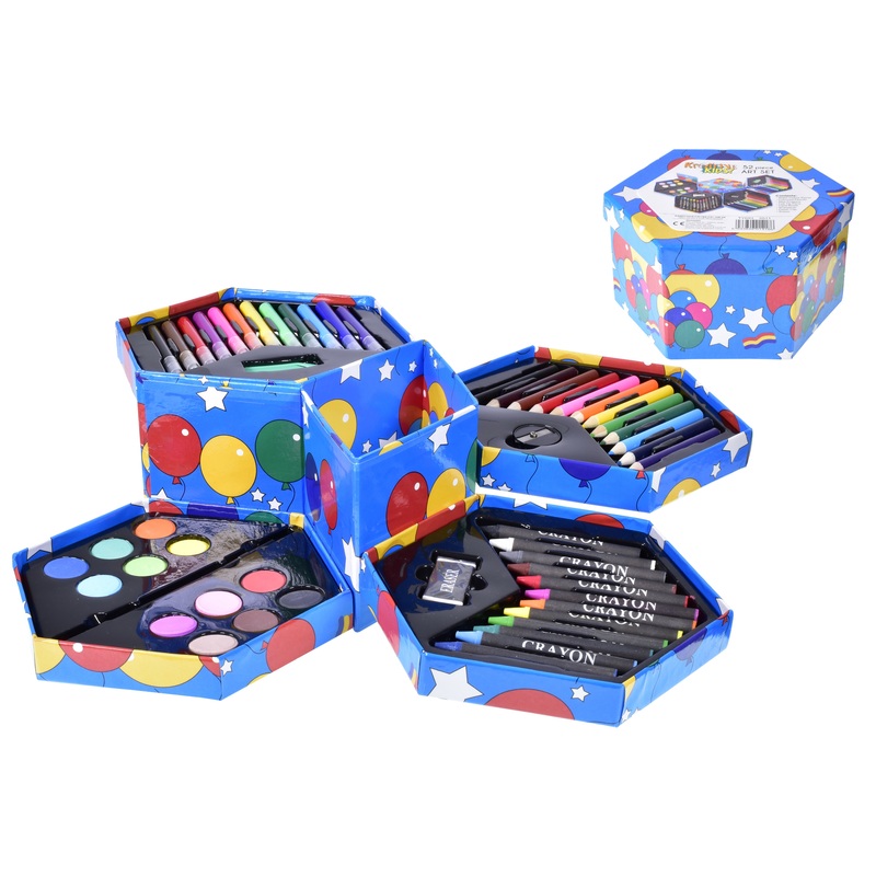 Unlock Creativity with our 52pc Art Set in Hexagonal Box | Perfect for Artists of All Levels