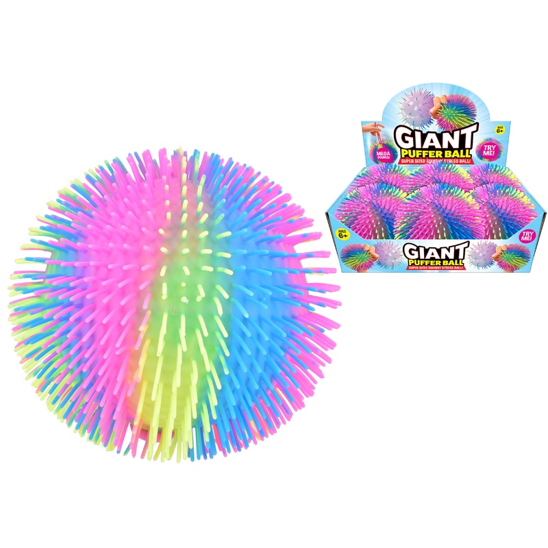 Vibrant 8.5 3-Tone Puffer Ball Display Box – Fun & Colorful Toy