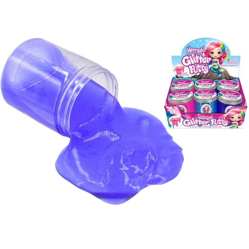 450gm Glittery Mermaid Putty Tub – Explore 3 Mesmerizing Colors