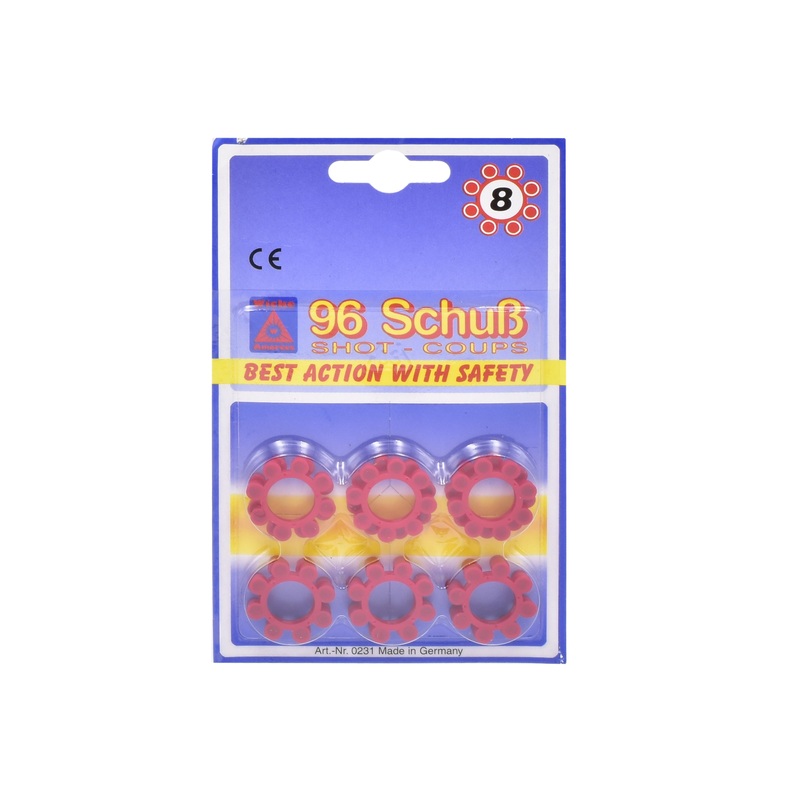 8 Shot Ring Caps: 96 Shots, 12 Rings – Authentic Blistercard