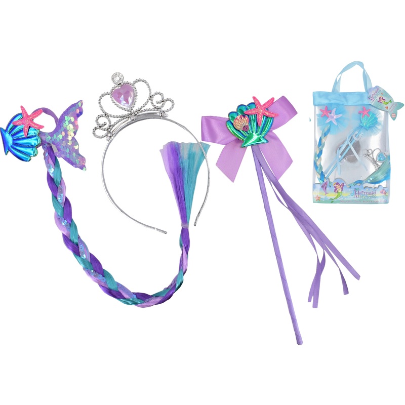 Transform Your Little One into a Mermaid: Mermaid Dress Up Set – 2 Assorted