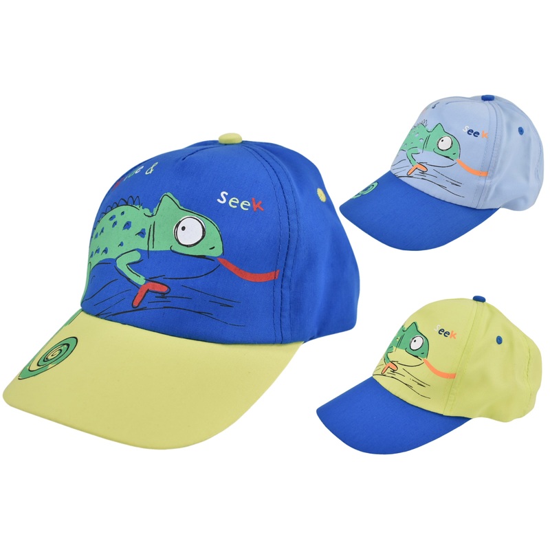 Adorable Child’s Baseball Cap with Lizard Design | 52cm | 3 Assorted Colors