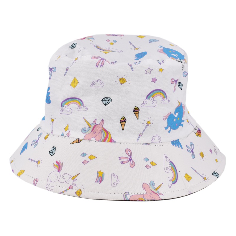 Adorable Child’s Unicorn Print Reversible Bucket Hat | 54cm Size