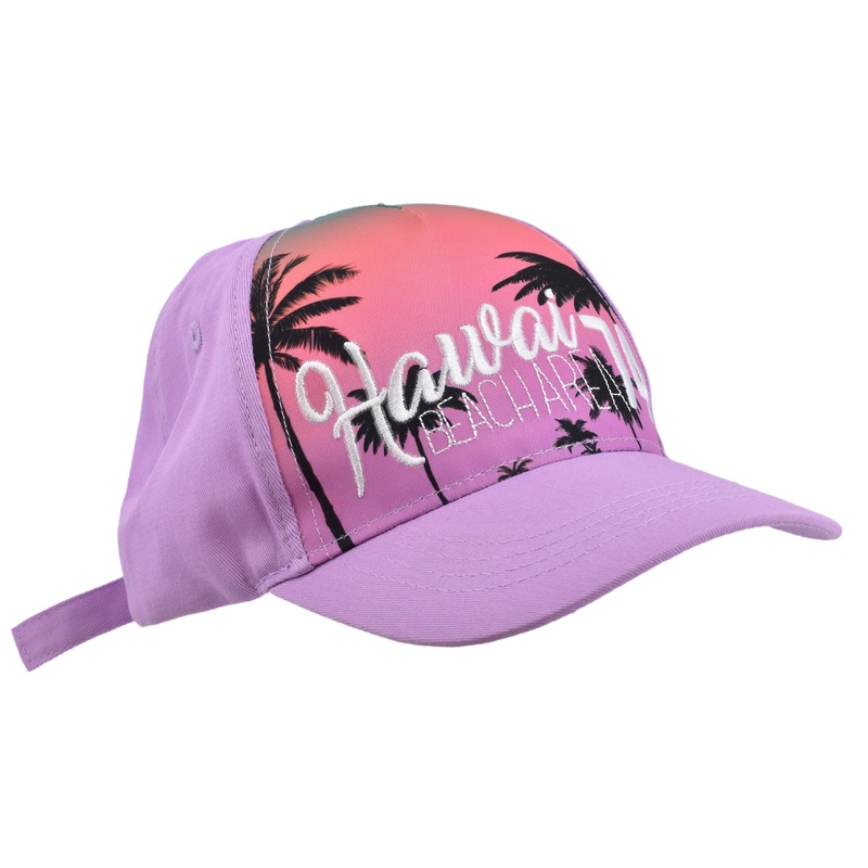 Adorable Kids Baseball Hat with Pink Palm Tree Design | 54cm Size