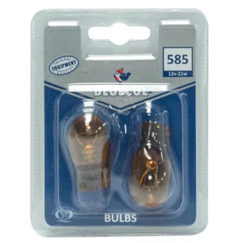 BLUECOL 585 AMBER INDICATOR BULB 12v-21w