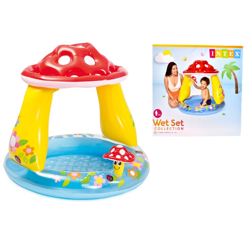 Mushroom Baby Pool 40 x 35in – Perfect Splash Fun for Ages 1-3 Yrs