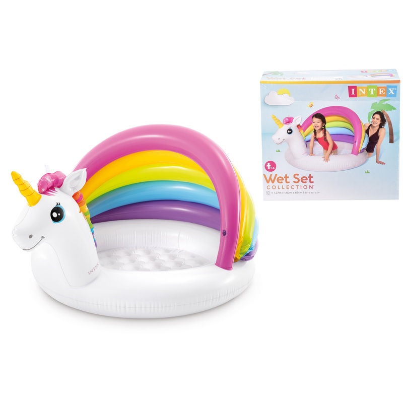 Vibrant Rainbow Cloud Baby Pool | 1.42m x 1.19m x 84cm | Perfect Splashy Fun