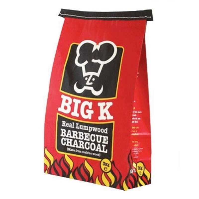 Big K BBQ Lump wood Charcoal 3kg