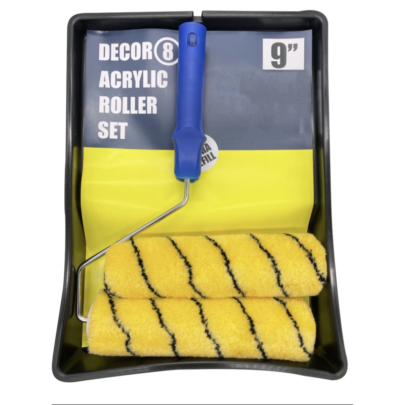 9 Roller Tray Set Tiger Stripe  with Extra Refill