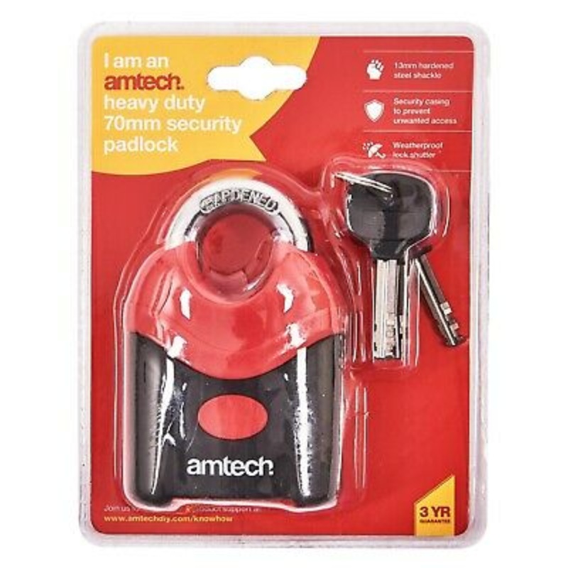 AMTECH  PADLOCK H/DUTY SECRUITY70MM