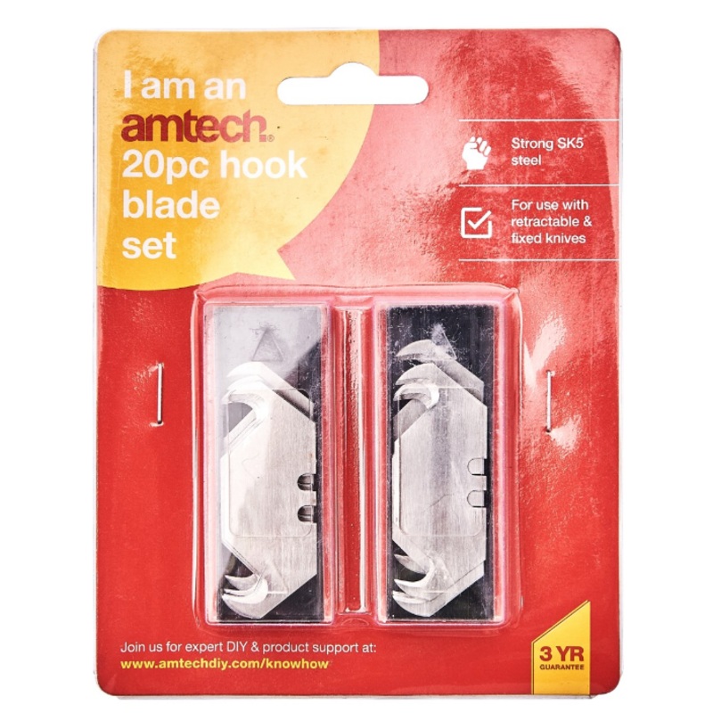 AMTECH HOOK BLADE SET 20PC
