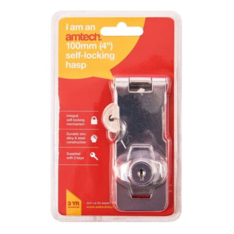 AMTECH  LOCKING HASP 4INCH