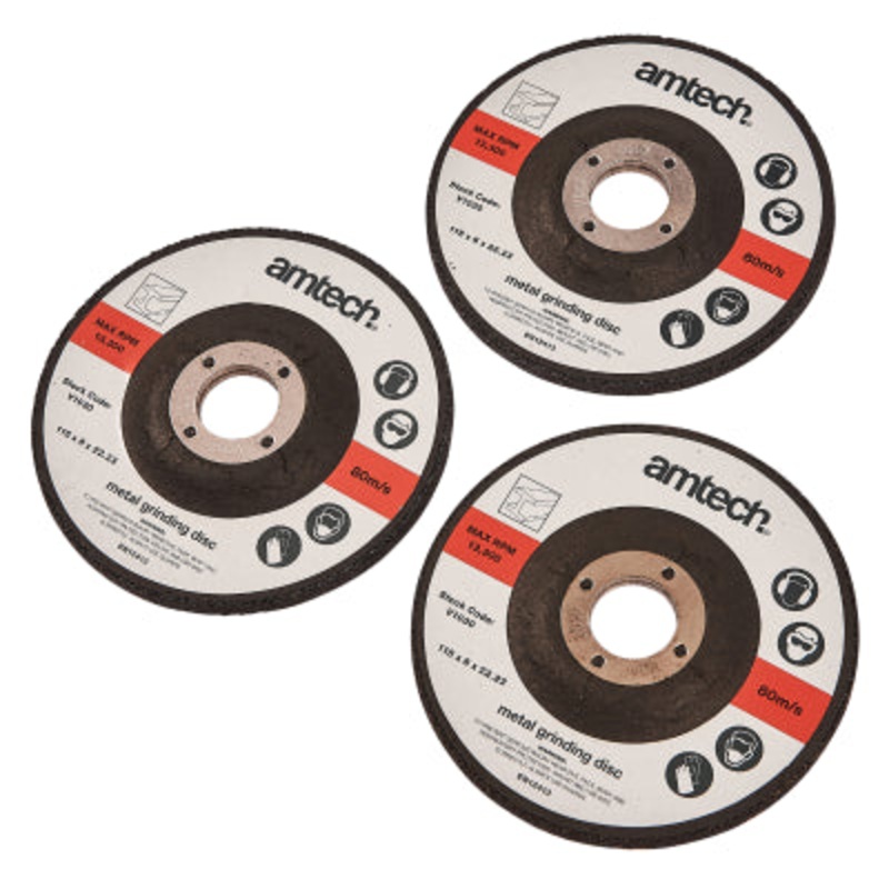 AMTECH METAL CUTTING DISC 3pc 115mm