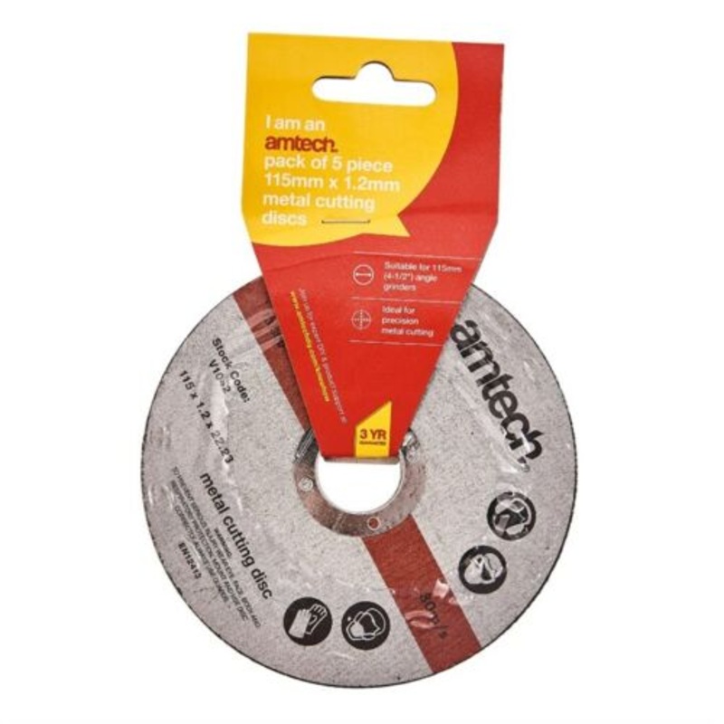 AMTECH  METAL CUTTING DISCS 5PC 1.2MM X 115MM