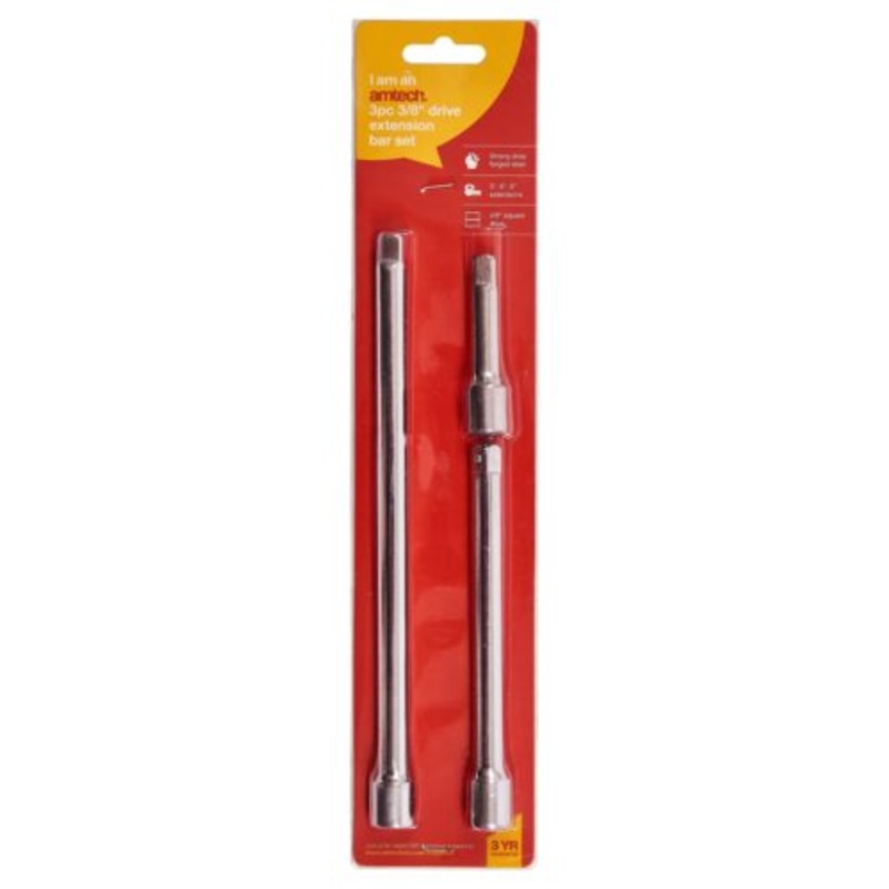 AMTECH  SHORT EXTENTION BAR SET3/8 3PC