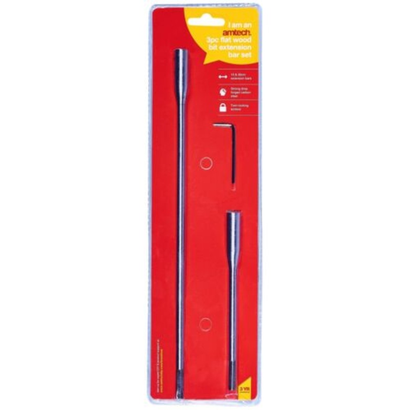 AMTECH WOOD FLAT EXT BAR SET 3PC