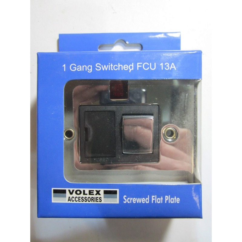 Volex Light Switches and Electrical Sockets 1 Gang Switched Fused Connection Unit 13A (Steel)